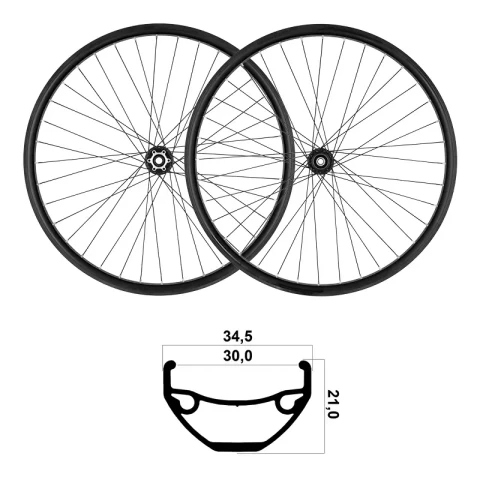 MVTEK Ruote 27,5" 30mm MTB TLR Shimano